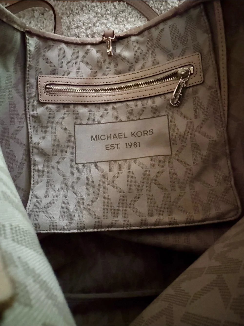 Michael Kors Brown Large Logo Tote